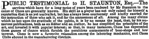 ILN Staunton testimonial 6 Sept 1851s